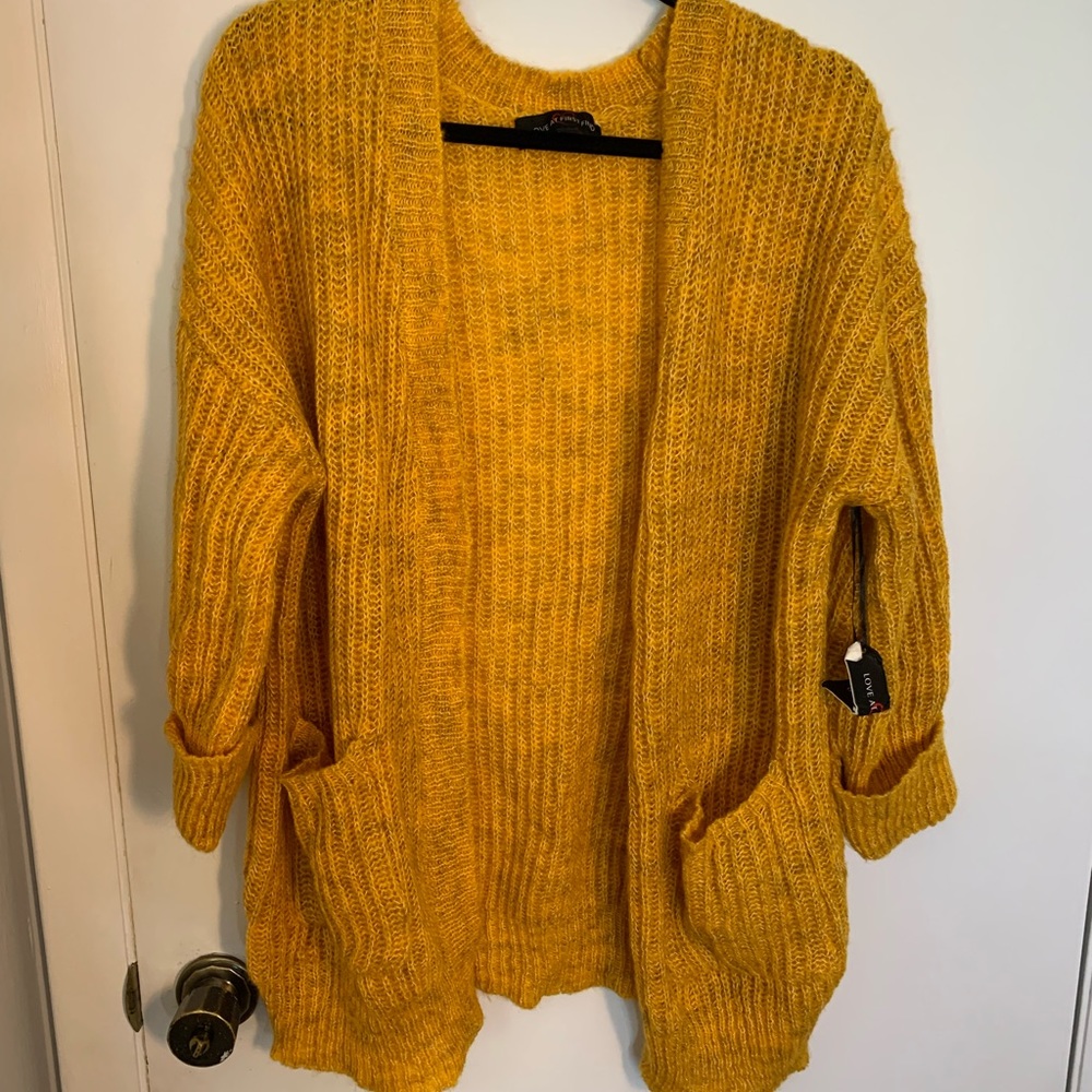 Yellow 1/2 Sleeve Cardigan